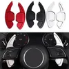 Para audi a3 a4 a4l a5 a6 a7 a8 q3 q5 q7 tt s3 r8 vermelho prata alumínio volante do carro shift paddle shifter engrenagem extensão271t