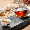 Tasses soucoupes épaissie bouche d'aigle tasse résistante à la chaleur verre Kungfu thé arc tient la mer juste avec deux bouches pointues créatives