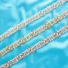 Bröllopssashes Sesthfar Handpärled Bridal Crystal Rhinestone Applique Belt Sash Sew on Iron for Dress200t