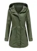 Frauen Trenchcoats Frühling Herbst Frauen Mit Kapuze Mantel Casual Dame Solide Streetwear Vintage Kordelzug Zipper Jacke