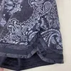 Men s Pants Dark High Street full of black and white cashew flowers printed baggy shorts for men women 230720