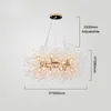 Lámparas colgantes de andelión nórdico, luz colgante, barra de cristal moderna, lámpara de techo colgante para sala de estar, lámpara decorativa Led de arco