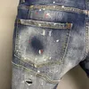 DSQ Phantom Turtle Men's Jeans Mens Luxury Designer Jeans Skinny Ripped Cool Guy Causal Hole Denim Fashion Märke Fit Jeans Me208n