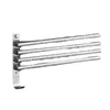 304 Stainless Steel 4 Arm Bathroom Swing Hanger Towel Rack Storage Organizer Space Saver Wall Mount Towel Rack for Hotel Home L230704