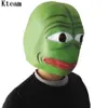 Cartoon Pepe the Sad Frog LaTex Mask Säljer Realistic Full Head Carnival Mask Celebrations Party Cosplay2210