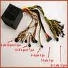 ケーブル付きの電源1600W 12V 120A 27pcs 4pin 4 4pin 6 2pin 24pin sata connector211oを含む出力