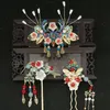 Ancient Plate Hair Hairpin Princess Hair Accessories Traditional Tassel Stick Head Jewelry Chinese Bridal Wedding Headdress Set2648