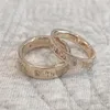 coppia di designer di lusso anello con scritta chiara pregevole fattura scatola di gioielli di fidanzamento piena personalità oro e argento gi252V