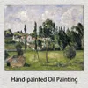 Paisaje abstracto Lienzo Arte Paisaje con línea de agua Paul Cezanne Pintura al óleo Arte impresionista hecho a mano