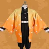 Tueur de démons Kimetsu no Yaiba Zenitsu Agatsuma Costume de Cosplay2672