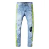 Jeans strappati strappati da uomo Jeans neri Pantaloni hop hop slim fit elasticizzati strappati strappati strappati290t