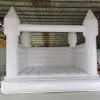 4.5x4.5 15x15ft Tam PVC Modern Çocuklar Yetişkin şişme beyaz sıçrama evi ticari sınıf PVC Bouncy kalesi