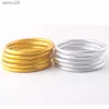 5PCSset Golden Buddhist Rush Bracciali Bangle Glitter Jelly Bangles Bracciali Set per le donne Buddha Girl Bracciali Bangle L230704