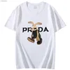 T-shirt da uomo 2023 New Luxury Letter Rabbit For T-shirt estiva da uomo di alta qualità 100% cotone stampato Camicia oversize casual spedizione gratuita T230720
