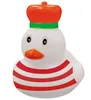 Christmas Elk Snowman Bathing Toy Swimming Duck Squealing Kneading Called Puzzle Pet Bathing Toy Enamel Duck