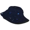 Berets 2023 Männer Frauen Sommer Galaxy Hintergrund Eimer Hut Bob Fischer Outdoor Reise Sonnenblende Mode Panama