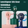 Portable Air Coolers Portable Fan Handheld Mini Electric Fan med digital display USB -laddningsbara små kylfläktar för hemcamping utomhusresor x0729