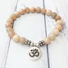 MG0509 8 mm A Grade Sun Stone Ohm Bracelet Energy Protection Bracelet Psychic Attack Strength Support Bracelet Whole254C