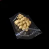 12 20cm Heat Sealable Clear Zip Lock Plastic Bag Transparent Doypack Coffee Tea Dried Food Top Zipper Packing Pouch 100pcs lothigh298s
