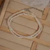 Chaînes Naturel 3mm Perle Collier Pour Femmes Pendentif Collier Ras Du Cou Perle Vintage Bijoux 2023