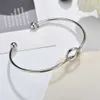 Moda regolabile semplice gioielli matrimonio polsino aperto braccialetti cravatta il nodo per le donne ragazze amano i braccialetti nodo L230704