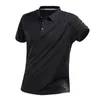 Mens Polos Polo Shirt Summer Quick Dry Short Sleeve Cotton Polyester Camisa Masculina Blusas Top 230720