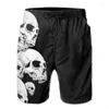 Shorts Masculino Horror Skull Graphic Calça Vintage Goth Impressão 3D Hip Hop Y2k Board Summer Hawaii Maiô Cool Surf Swim Maiô