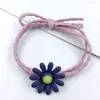 Accessori per capelli 1 pezzo margherita coreana corda elastica donna ragazza fiore adorabile Scrunchie porta coda di cavallo copricapo con cravatta