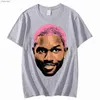 T-shirts voor heren Frank Vintage Blond Hip Hop Pop Muziek Zanger R B Hoogwaardig casual T-shirt 100% katoen Print Oversized casual top Gratis verzending T240123