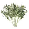 Decorative Flowers Greenery Stems Fake Leaves Olive Branches For Desktop Indoor Farmhouse