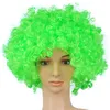 Hot Cheerleading cheer wig high quality 120g Halloween disco curly Rainbow Afro wigs Clown Child Adult Costume Football Fan Wig Hair for Fun 16 colors