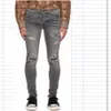 HM600 hommes jeans en détresse moto motard jean Rock Skinny Slim déchiré trou rayure à la mode serpent broderie Denim pants241a