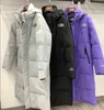 North Designer Puffer Jacket mötte högkvalitativ långvarig jacka Mäns casual mode över knäet broderat varumärke tjock vit anka