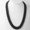 Chains Custom ANY Length 20mm Width Heavy Thick Black Tone Round Curb Cuban 316L Stainless Steel Necklace Link Mens Chain1268S