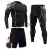 Męskie dresy ściskające męskie pozew sportowe SOITS Gym Rajstopy treningowe treningi joggingowe zestaw sportowy Rashguard dressit for Men J230720