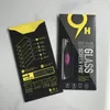 Eenvoudige Universele Zwart Papier Retail Pakket Verpakking Doos Tas Voor Mobiele Telefoon 9H Gehard Glas Screen Protector Film 175 88mm260Y