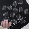 False Nails 240pcs/box XXS Square Tips Full Cover Gel X Extension System Semi Frosted Soak Off Press On Acrylic Supplies