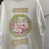 Mens Tshirts Casablanca Tshirt Hiphop Street kläder Kort ärm märkt 230720