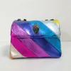 Evening Bags in Picotin Y2K Women's Rainbow Shoulder Bag Purse Ladies Crossbody Bag Female Shining Diamond Bag 230719