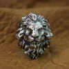 LINSION Huge 925 Sterling Silver King of Lion Ring Mens Biker Punk Ring TA128 US Size 8 to 15298i