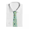 Papillon Cravatta classica per uomo Seta Cravatte da uomo Festa di nozze Affari Collo per adulti Avocado verde casual con foglia e stella