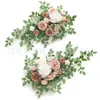 Fleurs décoratives 2 Pcs Arche Artificielle Swag Centres De Table Fleur De Mariage Décoration Arrangement Maison Jardin Mur Fenêtre Décor Desktopd Faux