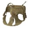 K9 Tactical Training Dog Apparel Vest Harness Militär justerbar Molle Nylon stor hundpatrullutrustning270v