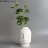 Vases Nordic Ins Style Creative Personality Face Vase Modern Minimalist Lips Ceramic Floral Home Bar Bookstore Decoration Ornaments 210409 Z230720