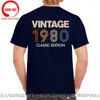 Męskie koszule T. Vintage 1980 Classic Limited Editon Shirt Men Retro in T-Shirt Fashion Summer Women TEE TOPS CAMISETAS MUJER