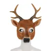 Cosplay Mask Halloween Party Animal Deer Head PU Leather Carnival Cospaly Realistic X0803271k