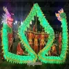 Brillant LED danse du dragon JAUNE Taille 6 # 3 1m Longueur enfants folk soie nouvelle mascotte costume chine culture spéciale vacances party309P