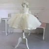 White Tutu Newborn Christening Princess Birthday Party Children Baptism Baby Girl Clothes Pink Summer Dresses Vestidos 1 Year