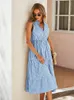 Основные повседневные платья Ladies Vintage Boho Summer Dress Женщины без рукавов.