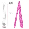 Bow Ties Pink Cow Print Pattern Men Women Neckties Fashion Polyester 8 Cm Classic Neck For Daily Wear Cravat Party